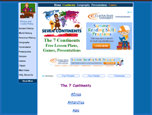 Tablet Screenshot of continents.mrdonn.org